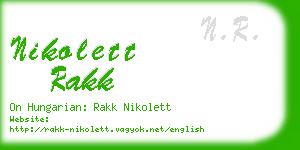 nikolett rakk business card